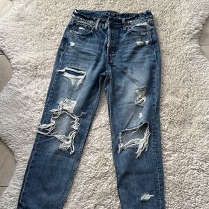 GAP Ripped Blue Boyfriend Jeans